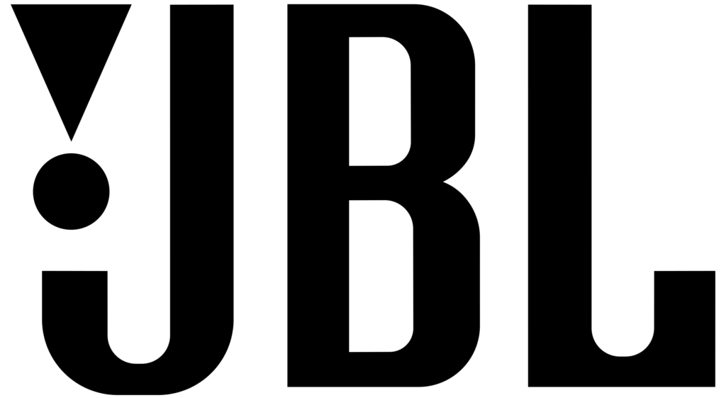 JBL logo in black with a white background